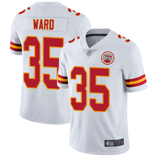 Men Kansas City Chiefs 35 Ward Charvarius White Vapor Untouchable Limited Player Football Nike NFL Jersey